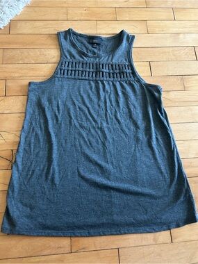 Mossimo Charcoal Gray Sleeveless Tank with Ladder Cutout